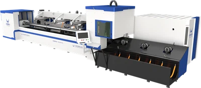 มืออาชีพอัตโนมัติโหลดและขนถ่ายเครื่องตัดไฟเบอร์เลเซอร์ท่อโลหะสแตนเลสท่อเหล็กอลูมิเนียม